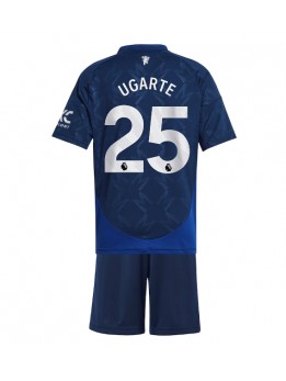 Manchester United Manuel Ugarte #25 Dječji Gostujuci Dres kompleti 2024-25 Kratak Rukavima (+ kratke hlače)